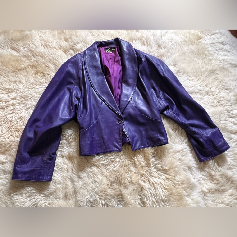 Vintage purple leather jacket